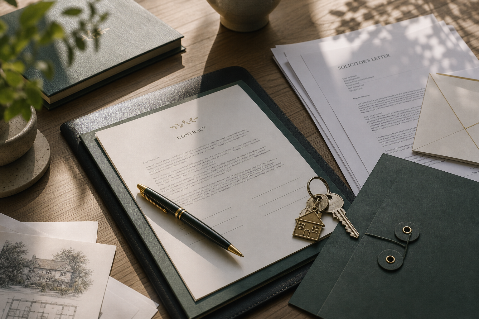 Editorial conveyancing paperwork and keys