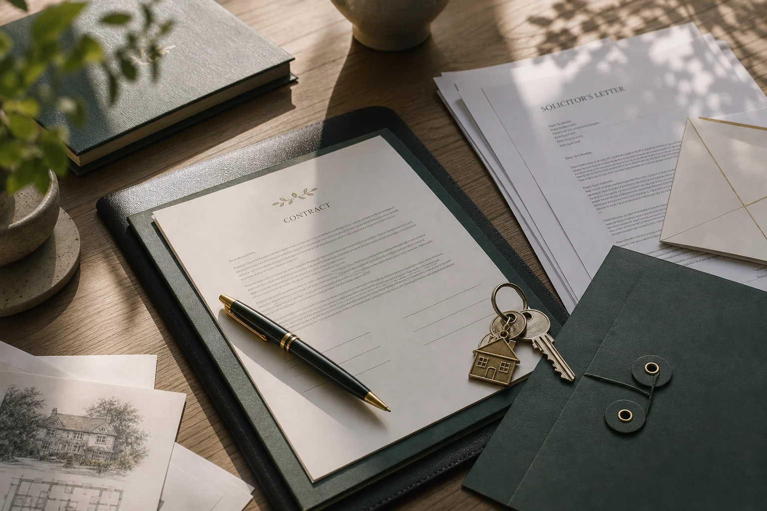 Editorial conveyancing paperwork and keys