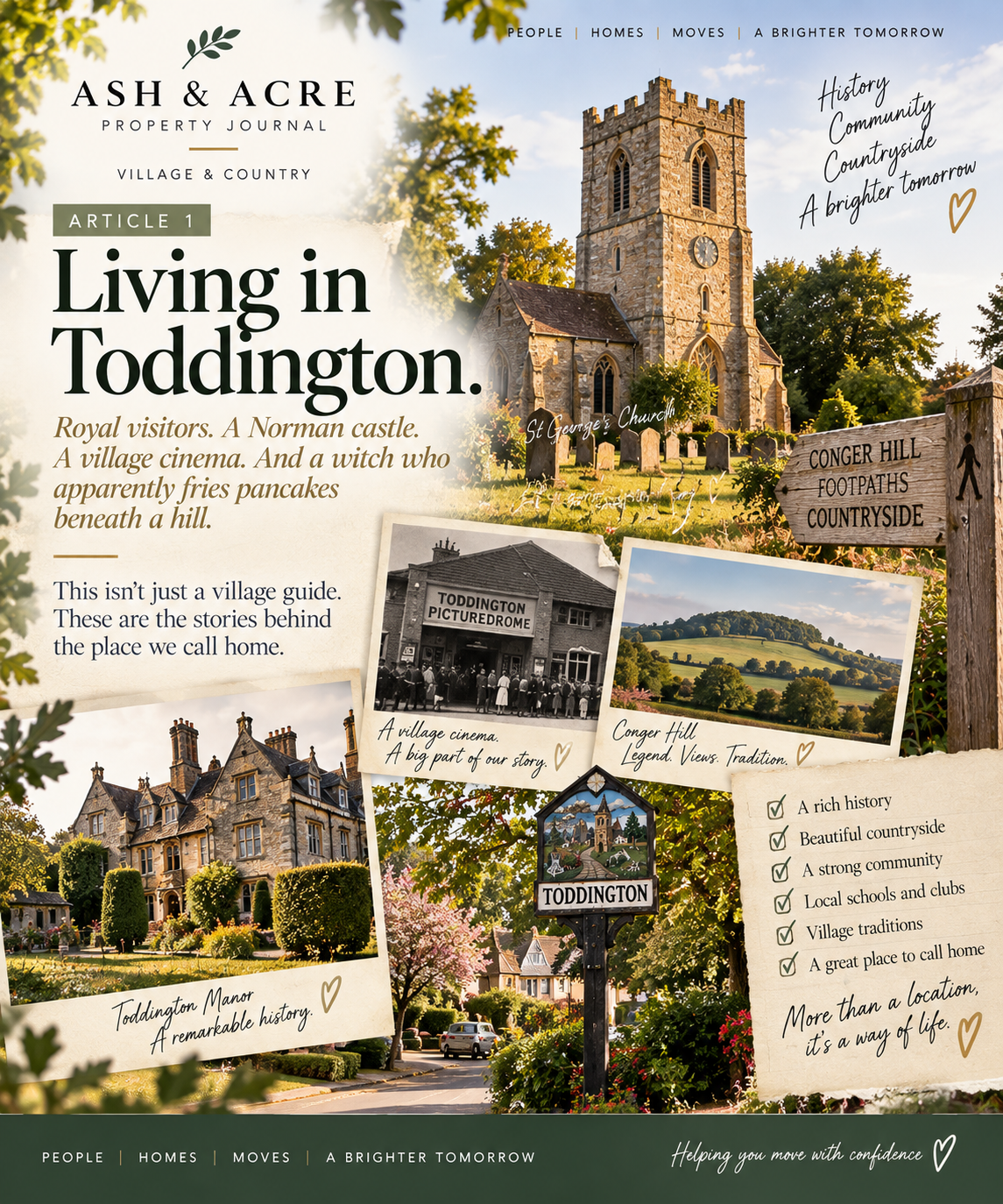 Living in Toddington: approved heritage and local-history collage